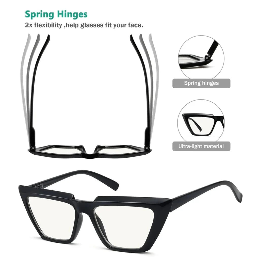4 Pack Sharp Cat-eye Progressive Multifocal Readers M2138