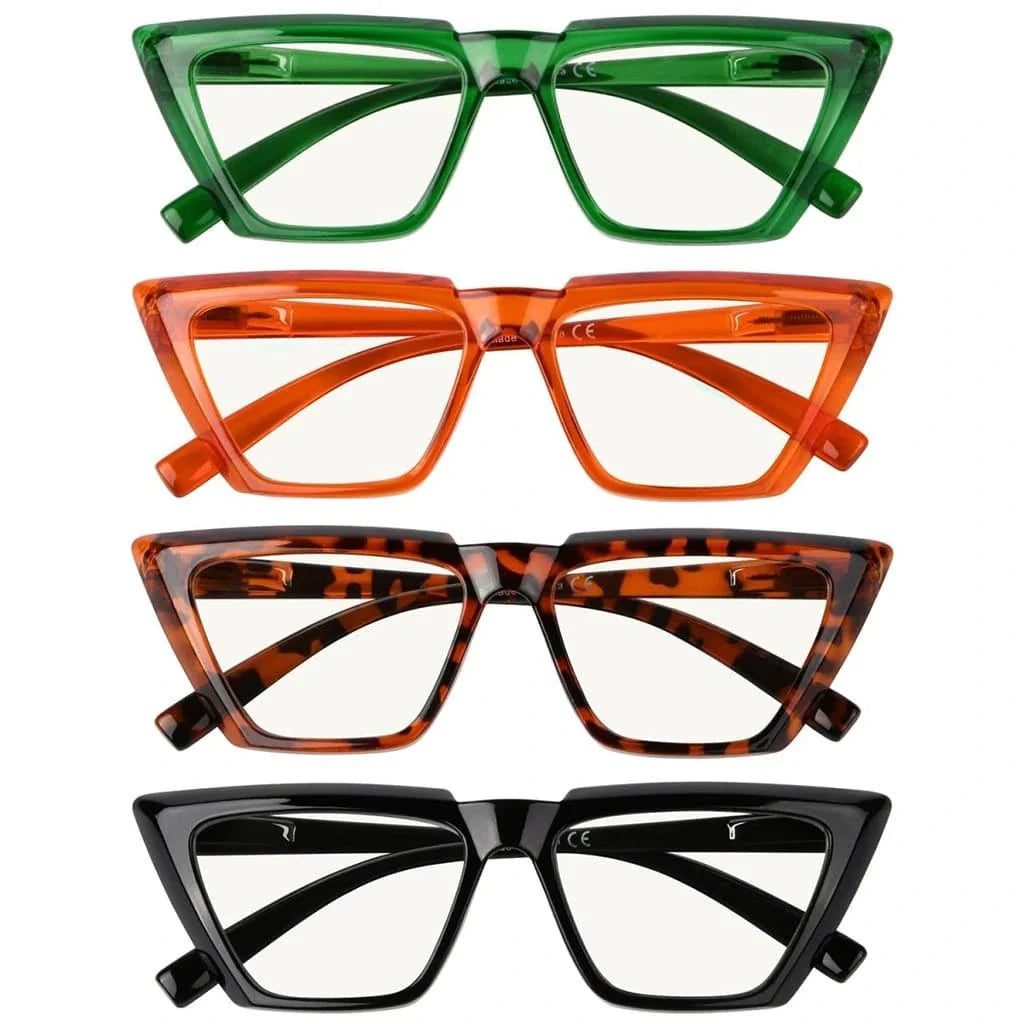 4 Pack Sharp Cat-eye Progressive Multifocal Readers M2138