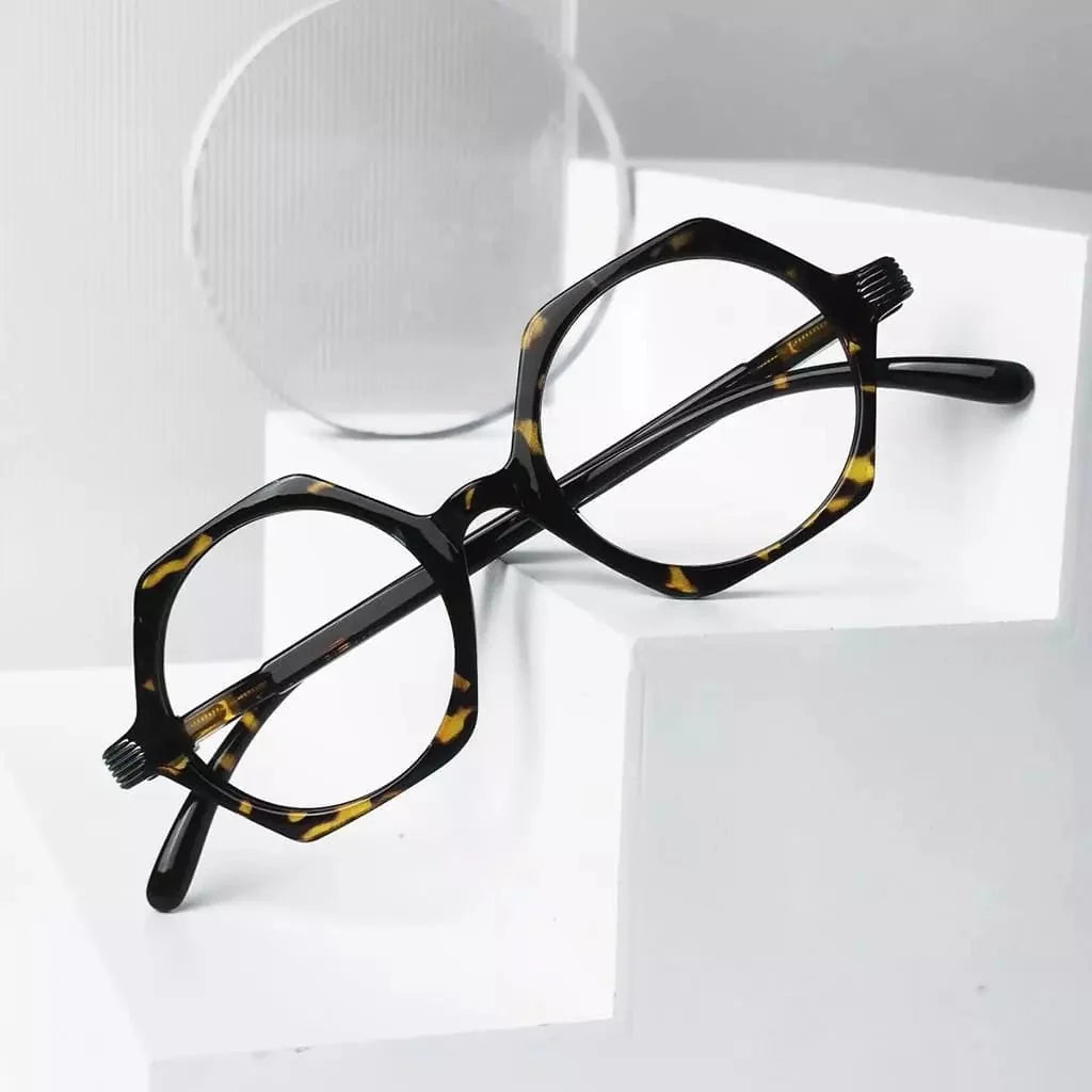 4 Pack Small Geometric Design Reading Glasses Artistic Readers R2009