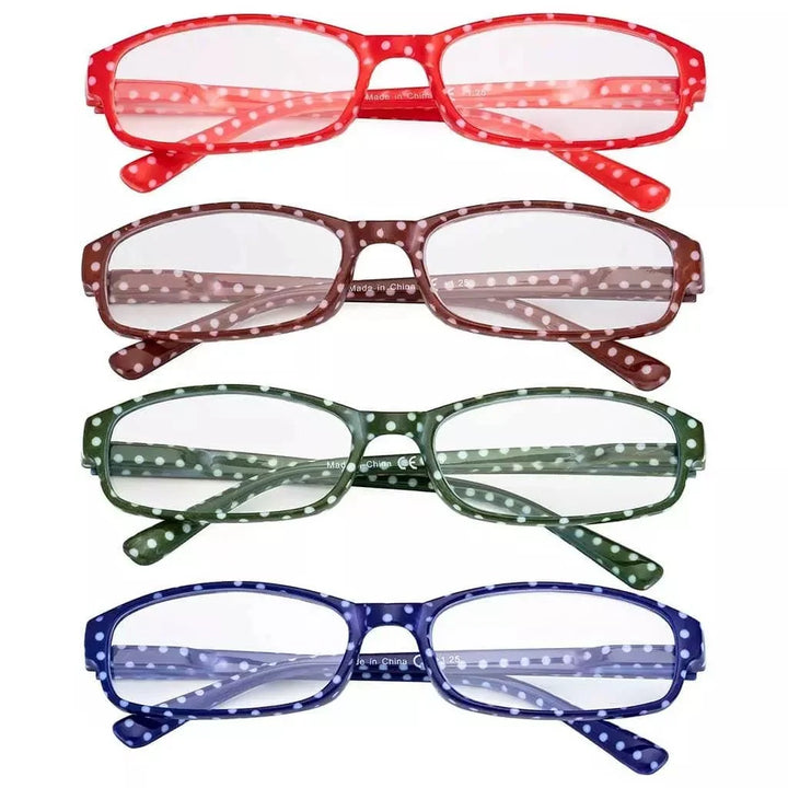 4 Pack Small Lens Colorful Reading Glasses R908PB