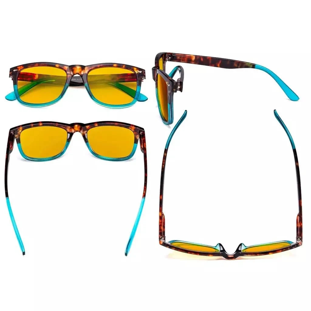 4 Pack Square Blue Light Blocking Reading Glasses HP080D