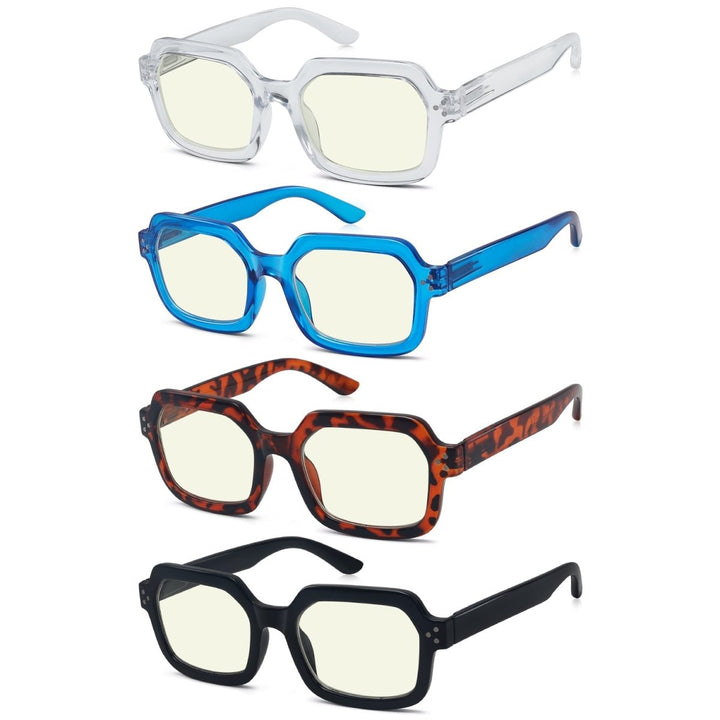 4 Pack Square Blue Light Filter Readers UVR2130