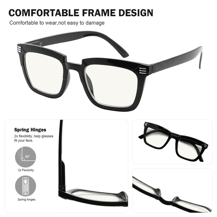 4 Pack Rectangle Progressive Multifocal Readers