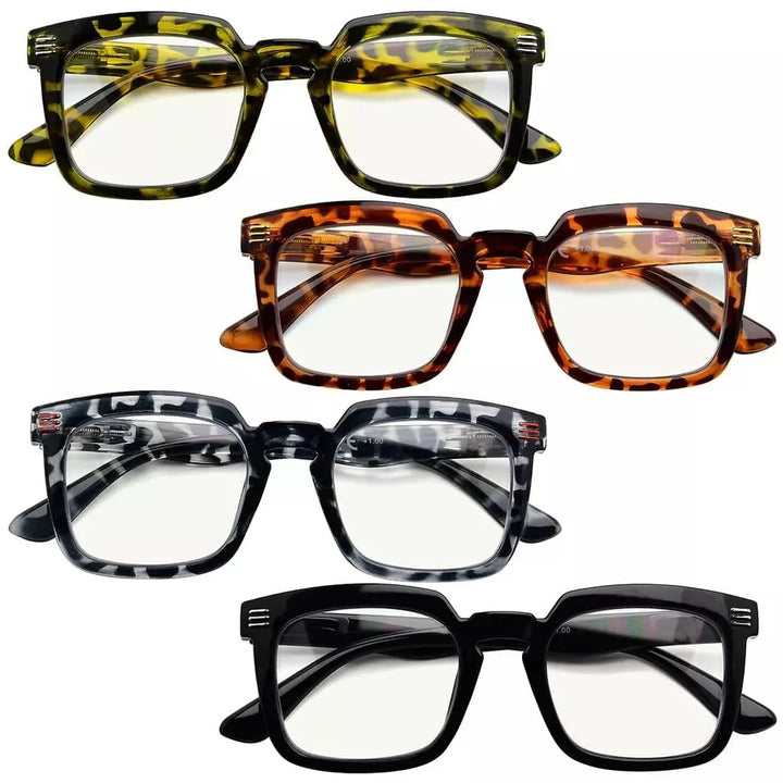 4 Pack Square Progressive Multifocus Readers M2104