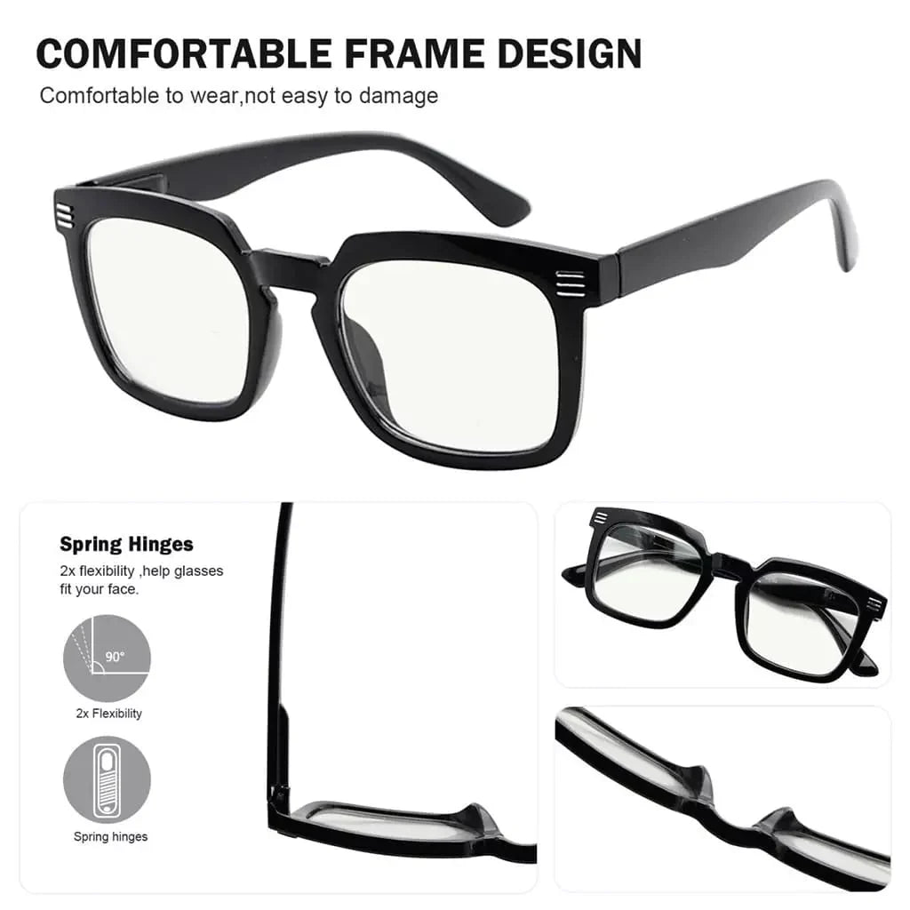4 Pack Square Progressive Multifocus Readers M2104