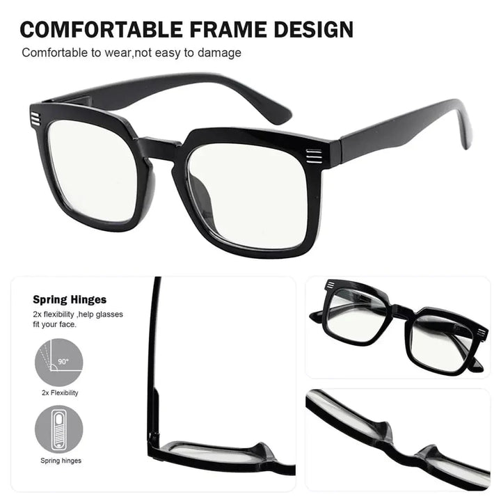 4 Pack Square Progressive Multifocus Readers M2104