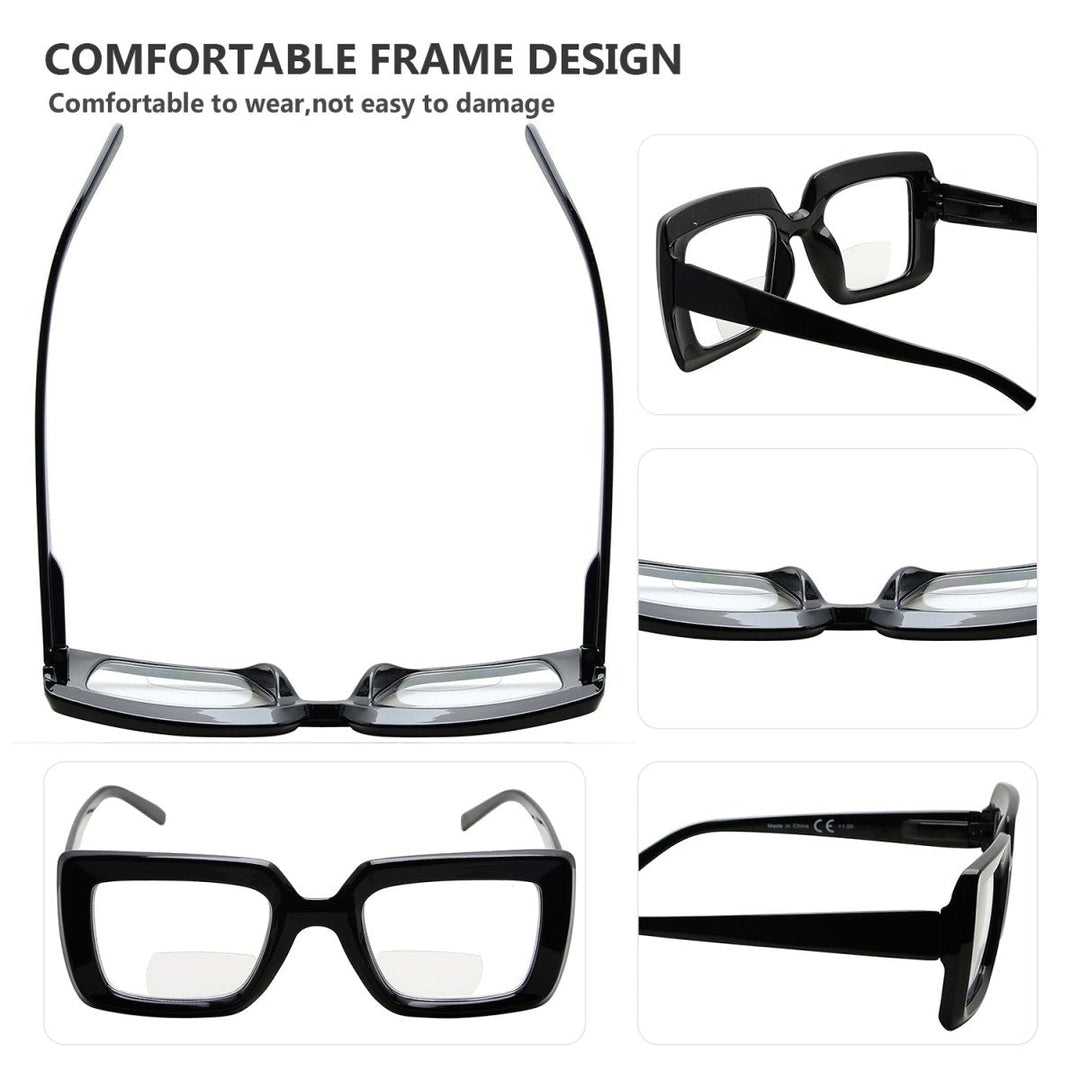 4 Pack Funky Thicker Frame Bifocal Reading Glasses BR2101