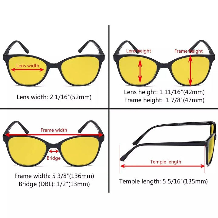 4 Pack Stylish Blue Light Blocking Reading Glasses HPFH1570