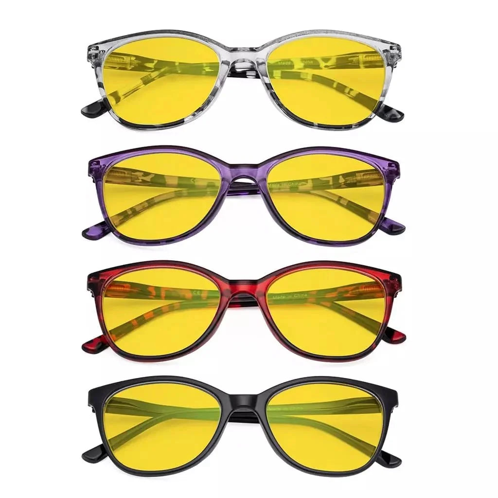 4 Pack Stylish Blue Light Blocking Reading Glasses HPFH1570