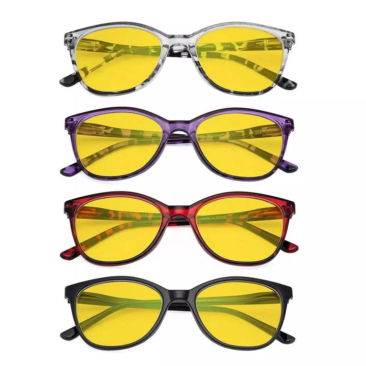 4 Pack Stylish Blue Light Blocking Reading Glasses HPFH1570