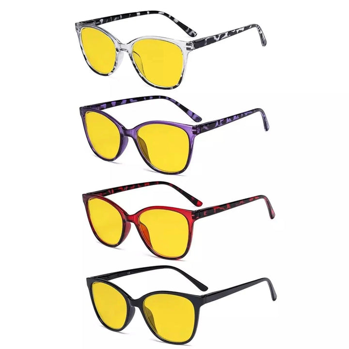 4 Pack Stylish Blue Light Blocking Reading Glasses HPFH1570