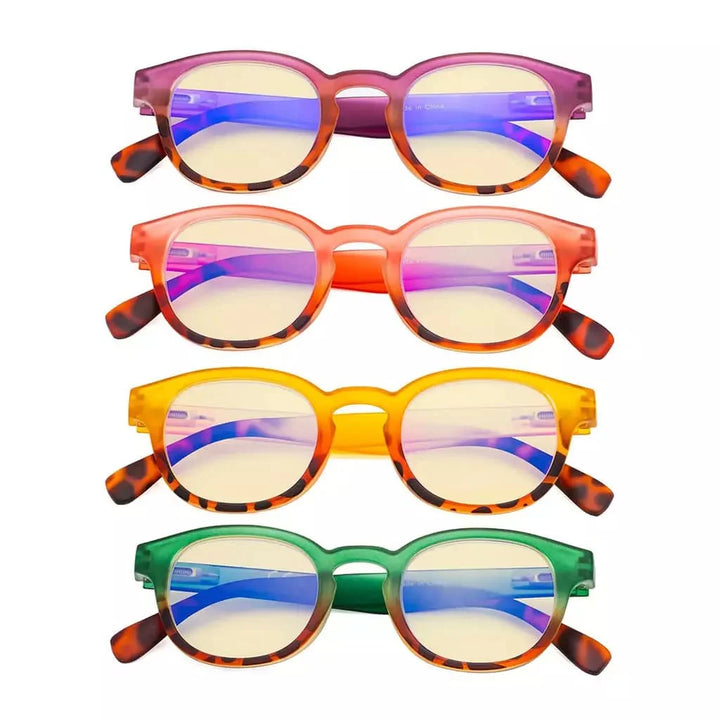 4 Pack Stylish Blue Light Blocking Reading Glasses TM124D