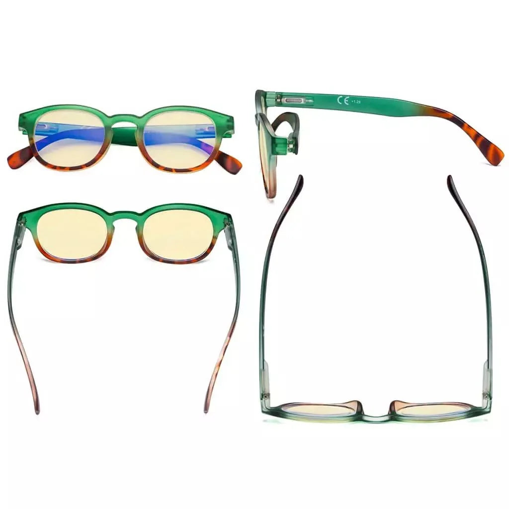 4 Pack Stylish Blue Light Blocking Reading Glasses TM124D