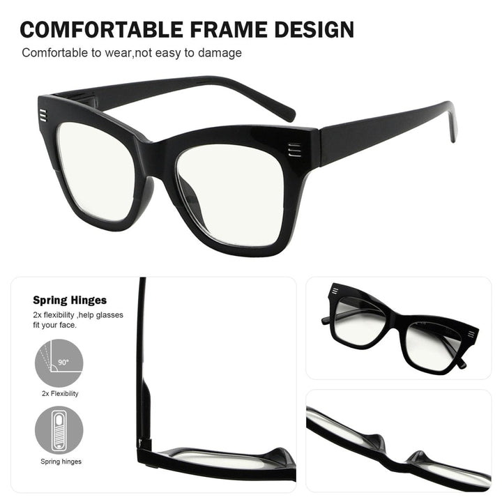 4 Pack Leopard Print Stylish Multifocus Reading Glasses M2111
