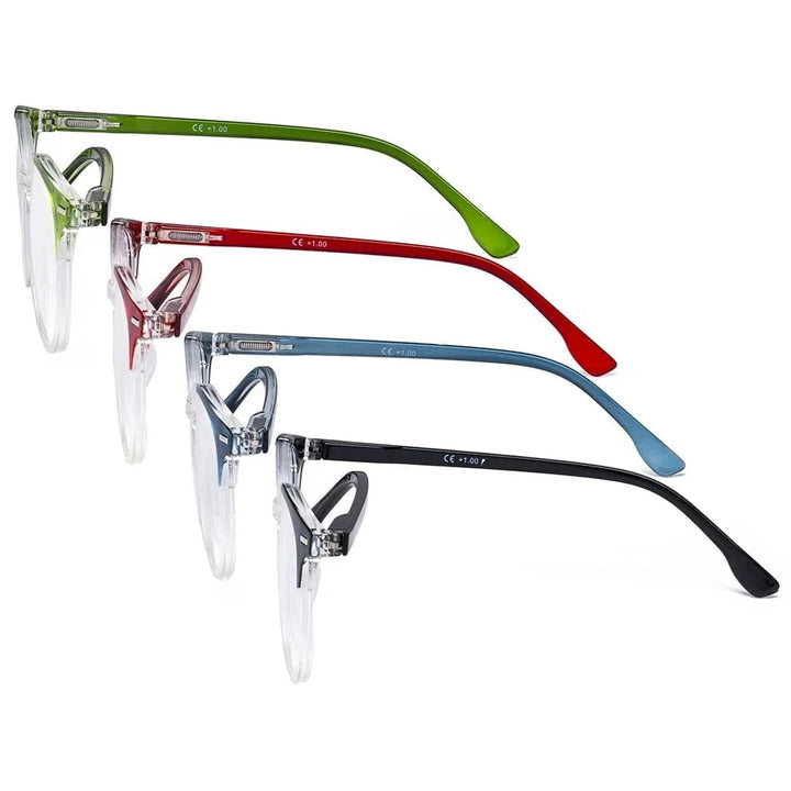 4 Pack Stylish Design Round Ladies Reading Glasses R9002C