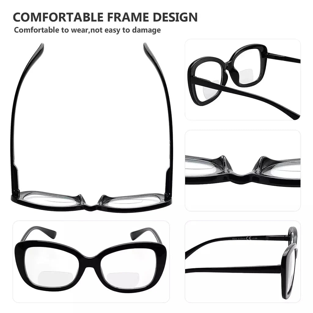 4 Pack Stylish Elegant Bifocal Reading Glasses Retro Readers BR2011