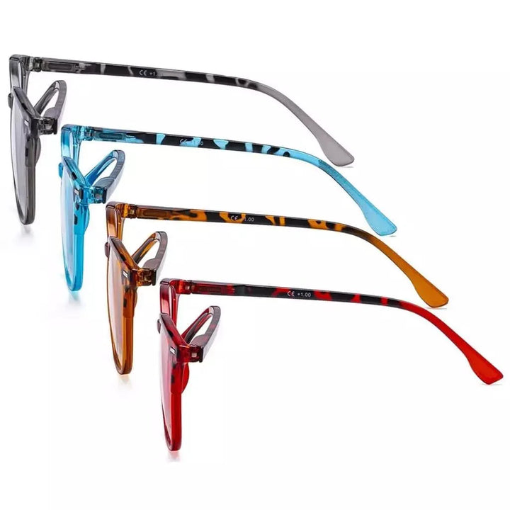 4 Pack Stylish fashionable Oval  Reading Glasses R9001D