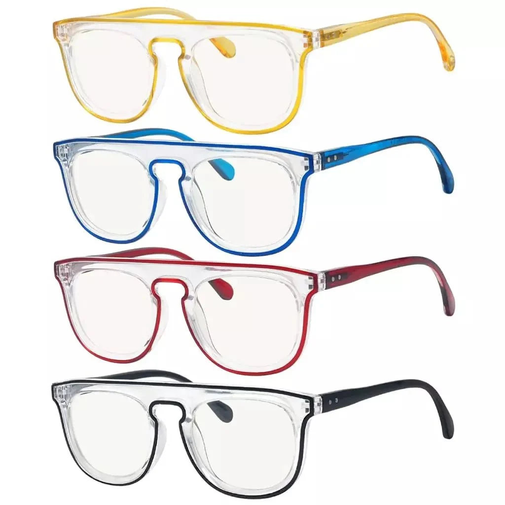 4 Pack Stylish Progressive Multifocus Reading Glasses M2122