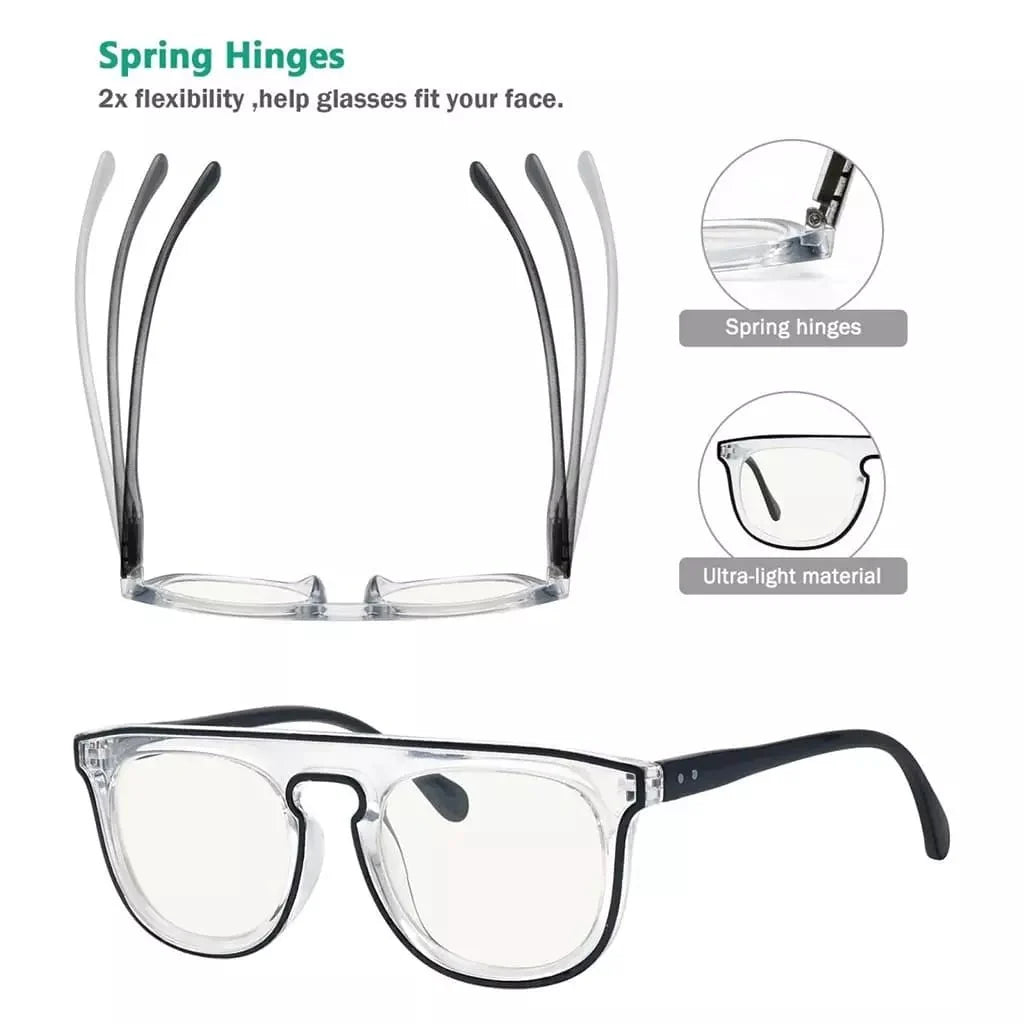 4 Pack Stylish Progressive Multifocus Reading Glasses M2122