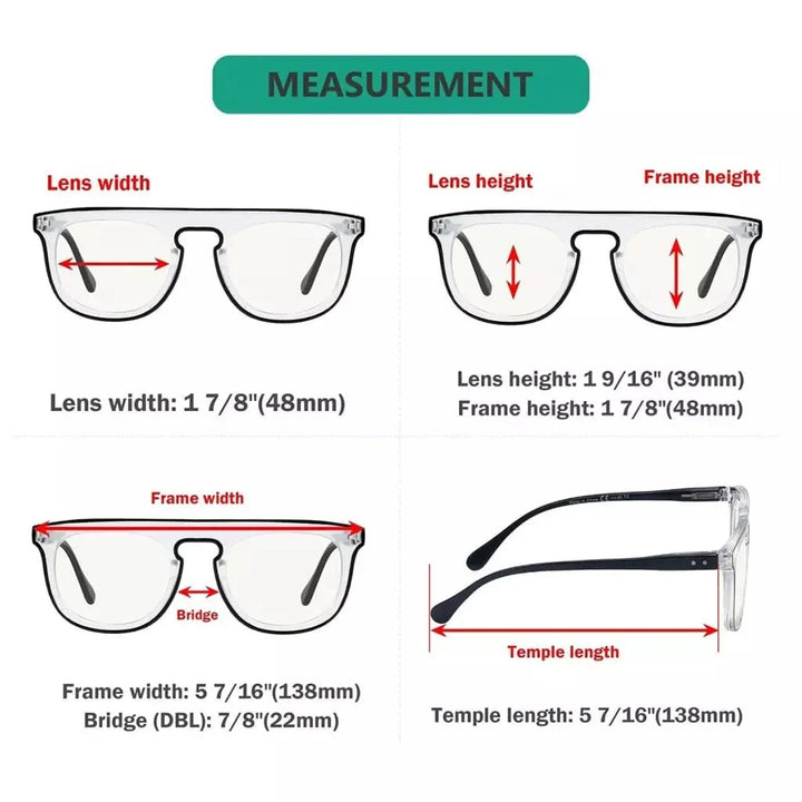 4 Pack Stylish Progressive Multifocus Reading Glasses M2122