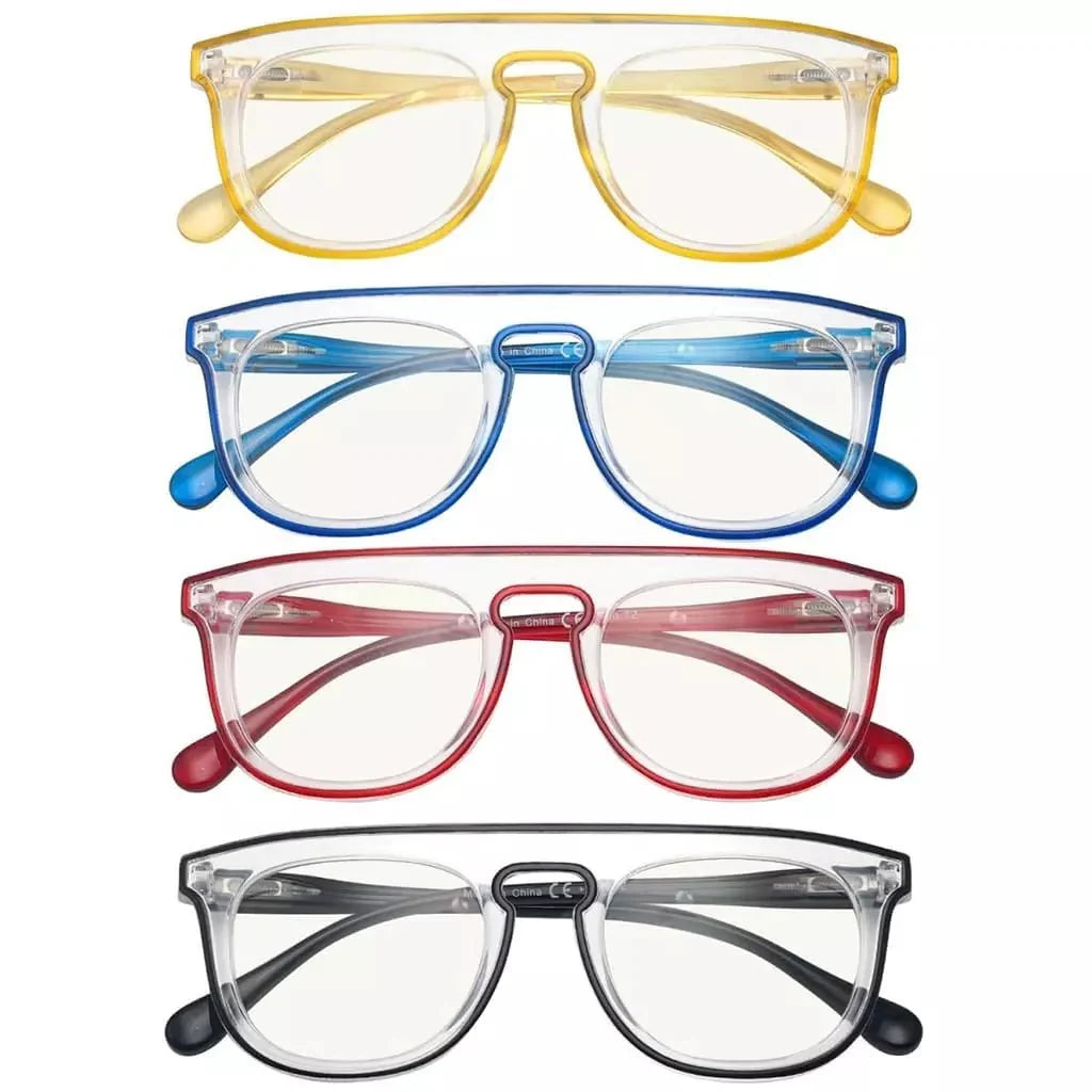 4 Pack Stylish Progressive Multifocus Reading Glasses M2122