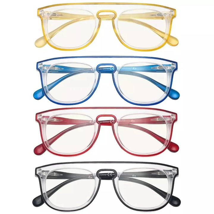 4 Pack Stylish Progressive Multifocus Reading Glasses M2122