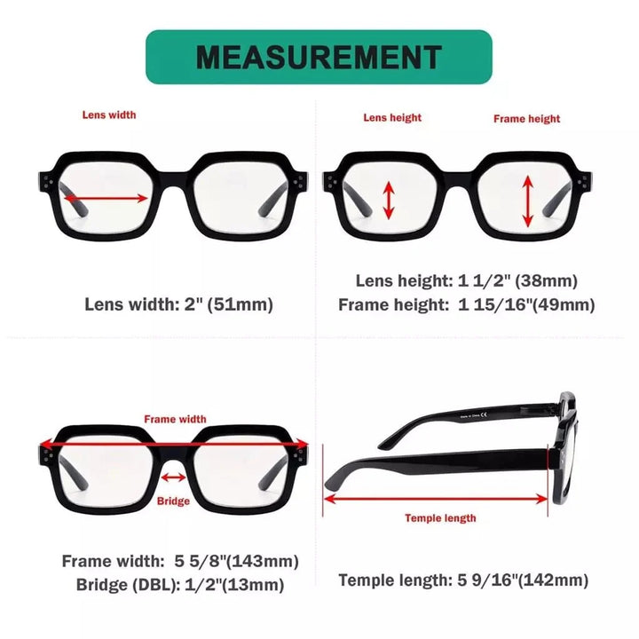 4 Pack Stylish Progressive Multifocus Reading Glasses M2130
