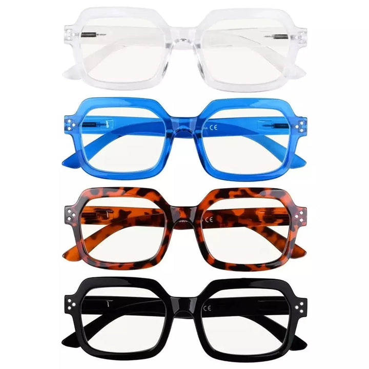 4 Pack Stylish Progressive Multifocus Reading Glasses M2130
