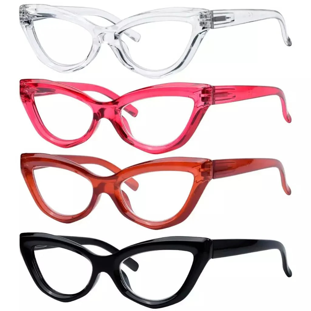 4 Pack Stylish Readers Cat-eye Frame Reading Glasses R2033