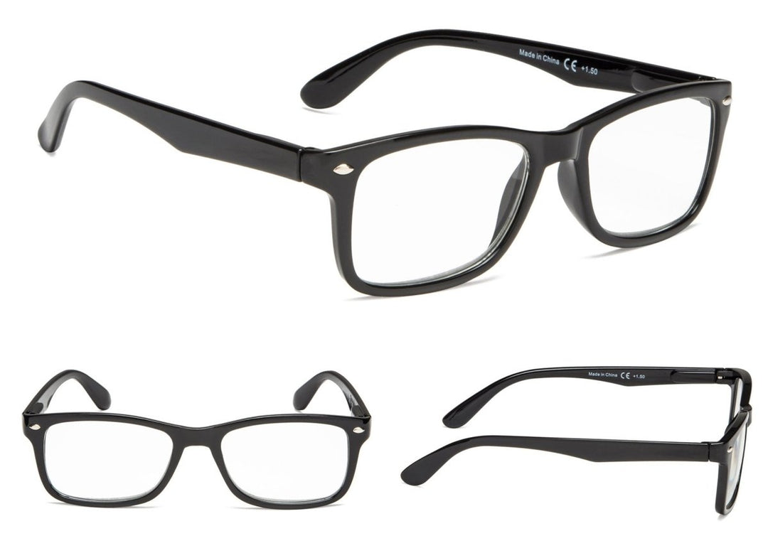 4 Pack Stylish Rectangle Vintage Reading Glasses R075