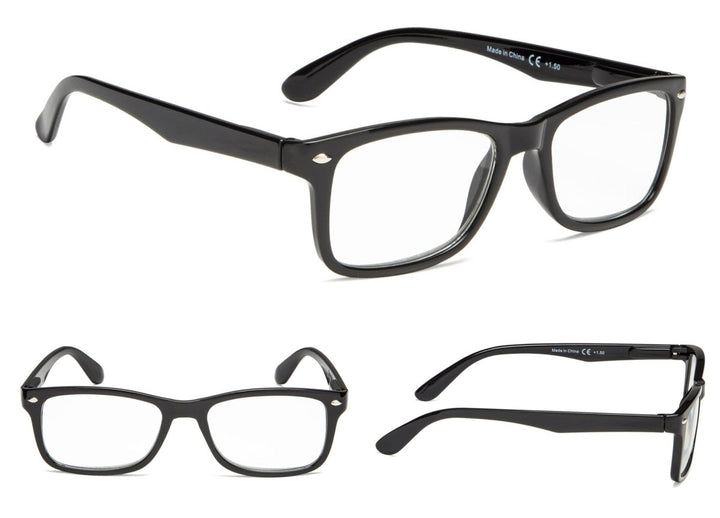 4 Pack Stylish Rectangle Vintage Reading Glasses R075