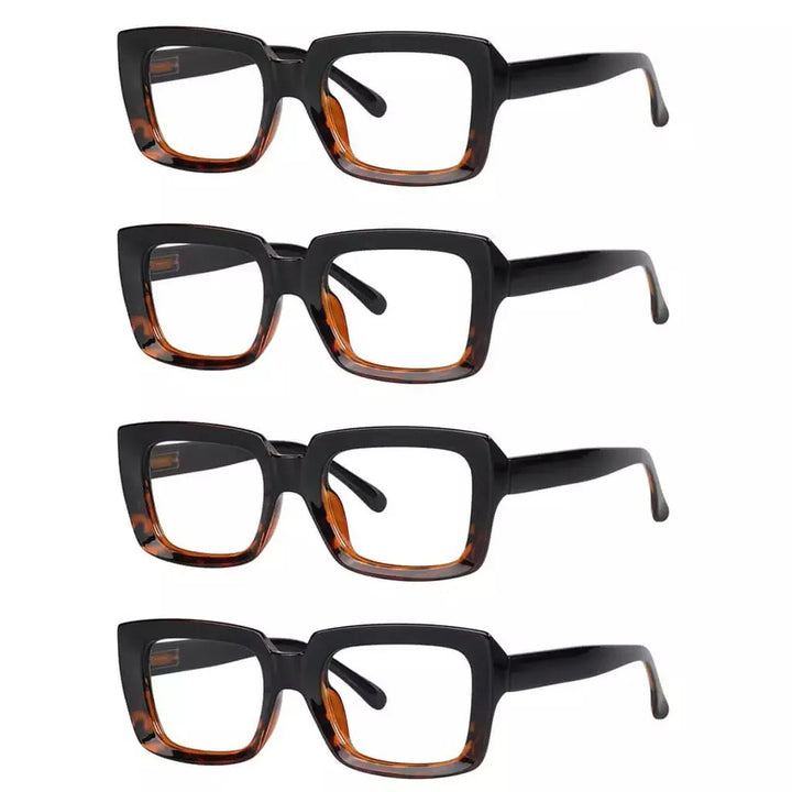 4 Pack Stylish Reading Glasses Fashionable Readers R9107-1