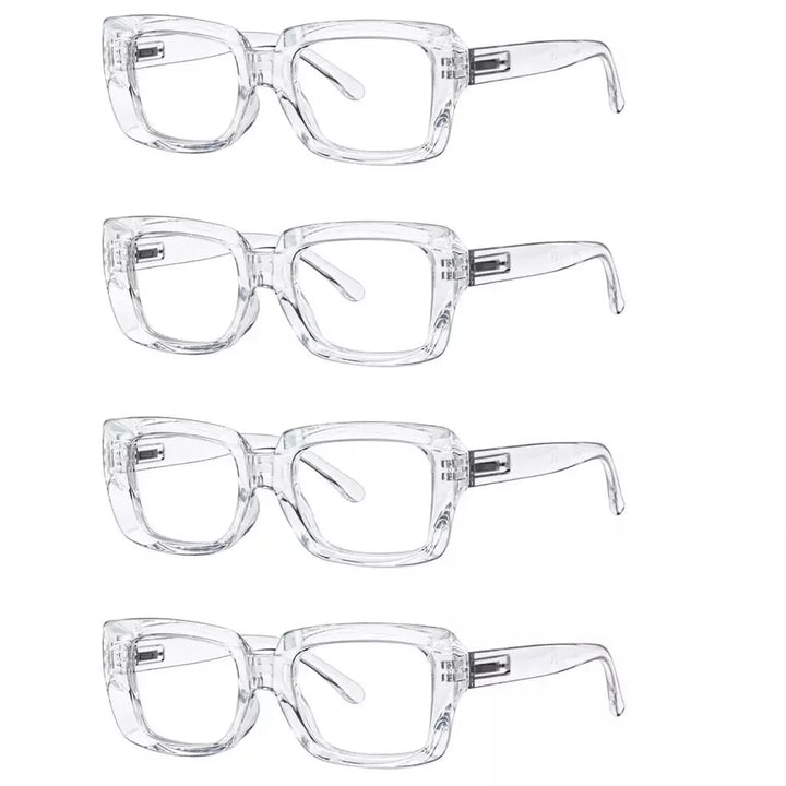 4 Pack Trendy Reading Glasses Thicker Frame Readers R9107