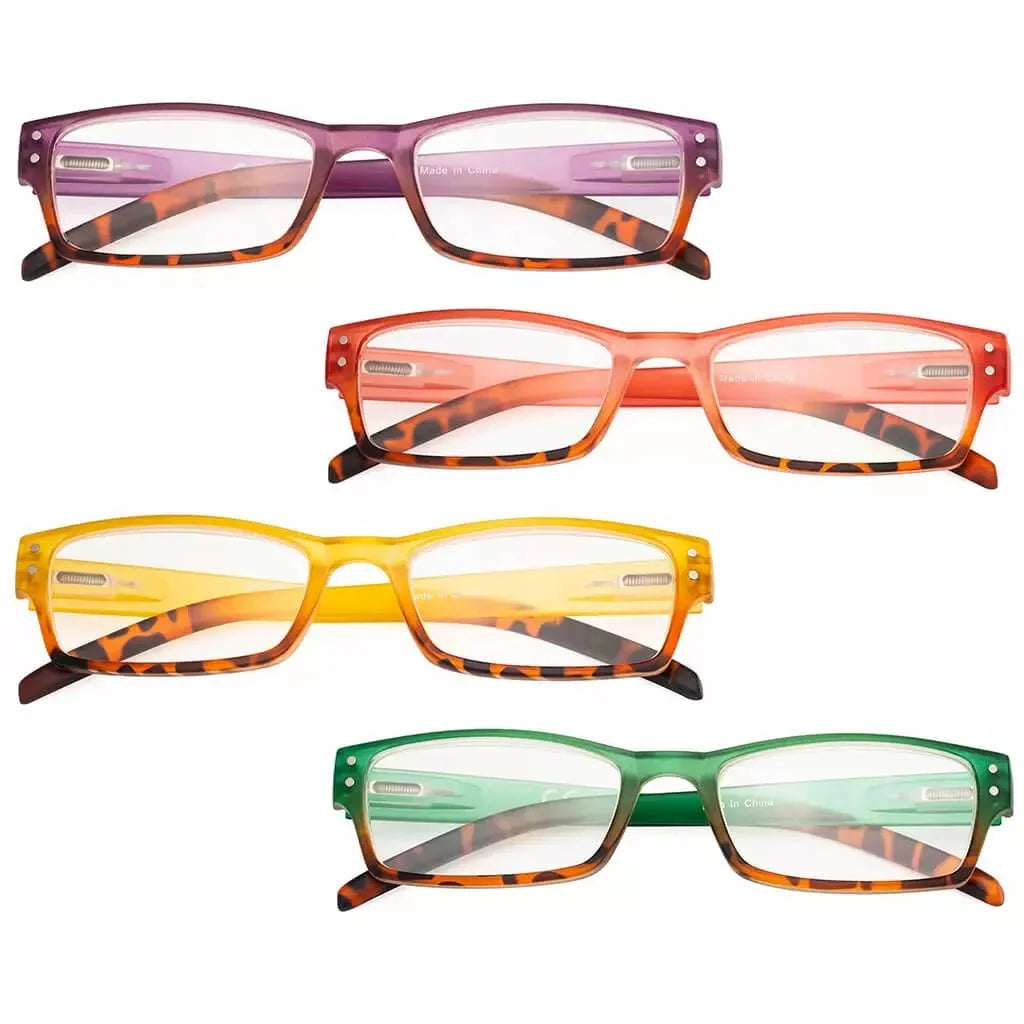 4 Pack Stylish Reading Glasses R012D-A