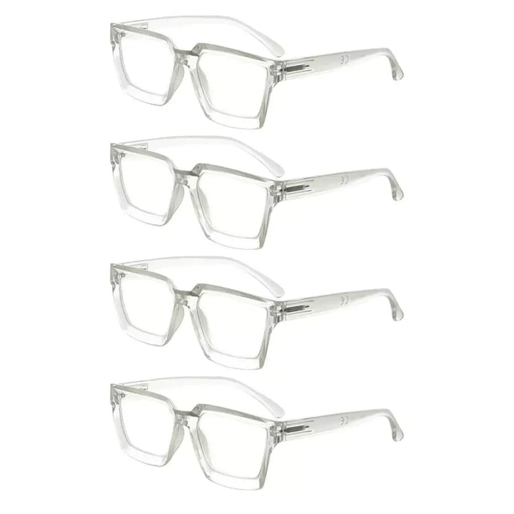 4 Pack Stylish Reading Glasses Thicker Frame Readers R2003