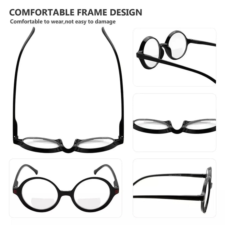 4 Pack Stylish Round Bifocal Reading Glasses BR2025
