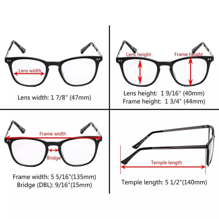 4 Pack Stylish Square Reading Glasses Animal Print Readers RJ003