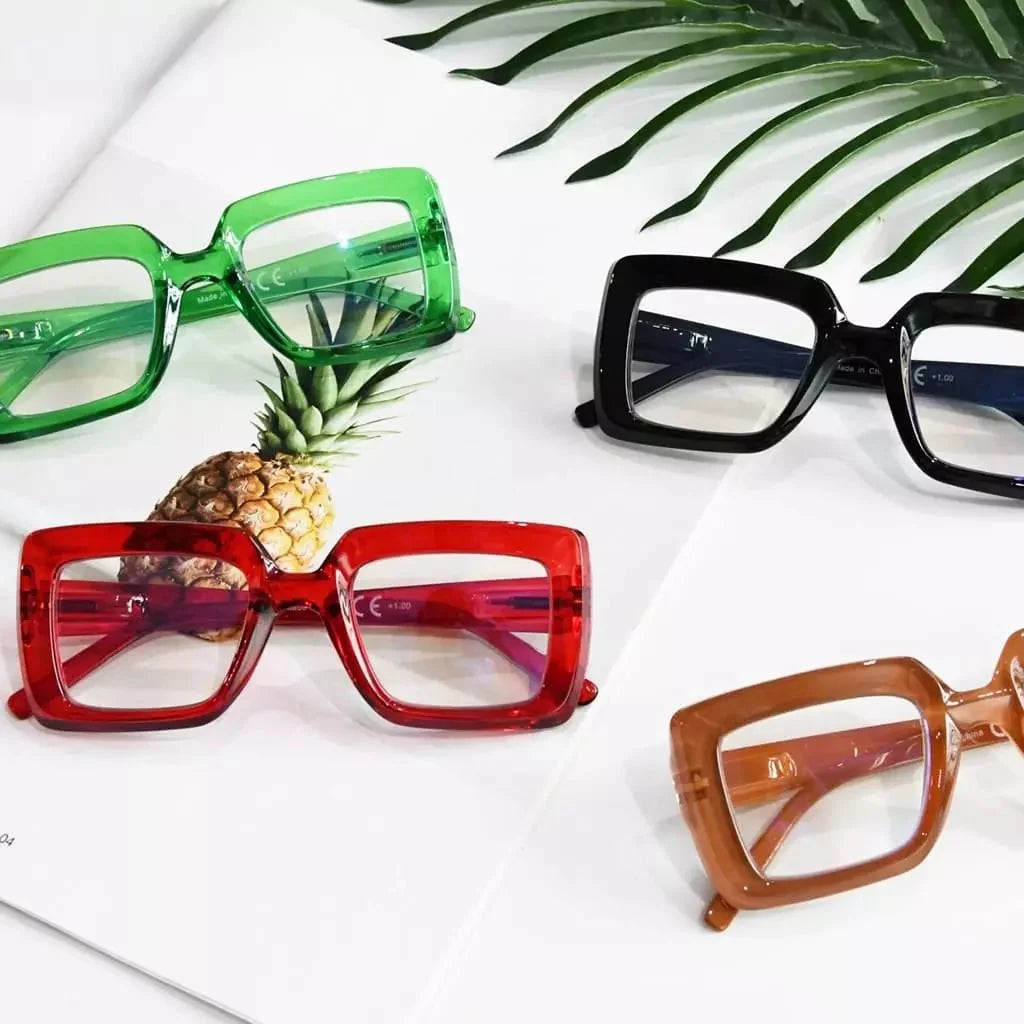 4 Pack Stylish Thicker Frame Multifocus Reading Glasses M2101