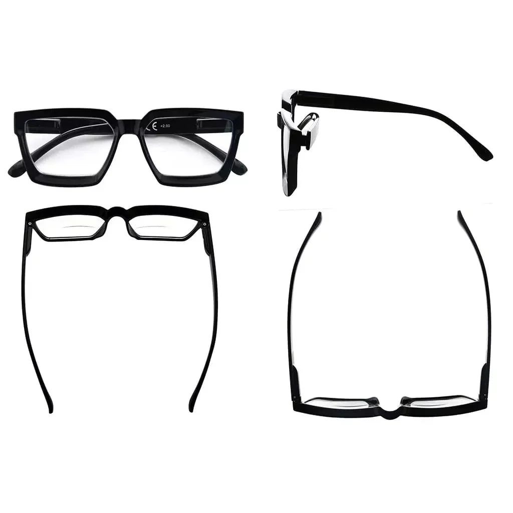 4 Pack Thicker Frame Bifocal Reading Glasses BR2003
