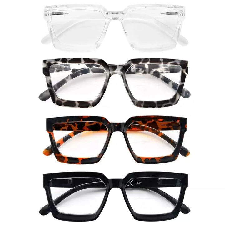 4 Pack Thicker Frame Bifocal Reading Glasses BR2003