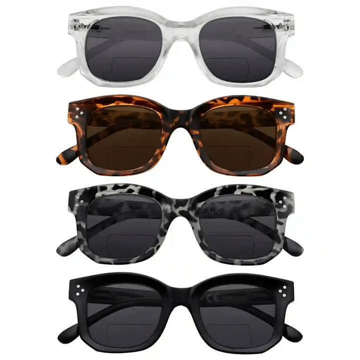 4 Pack Thicker Frame Bifocal Reading Sunglasses SBR2002