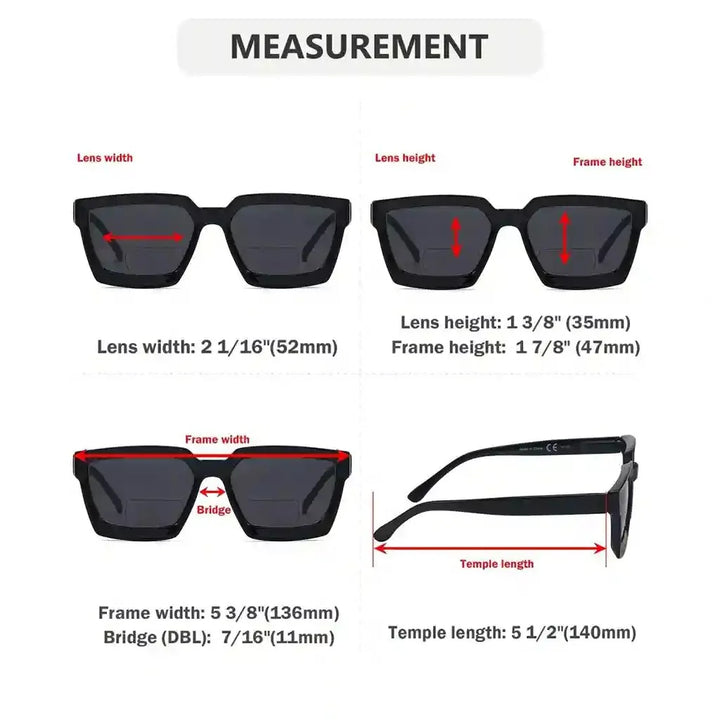 4 Pack Thicker Frame Bifocal Reading Sunglasses SBR2003