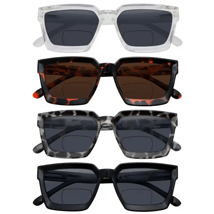 4 Pack Thicker Frame Bifocal Reading Sunglasses SBR2003