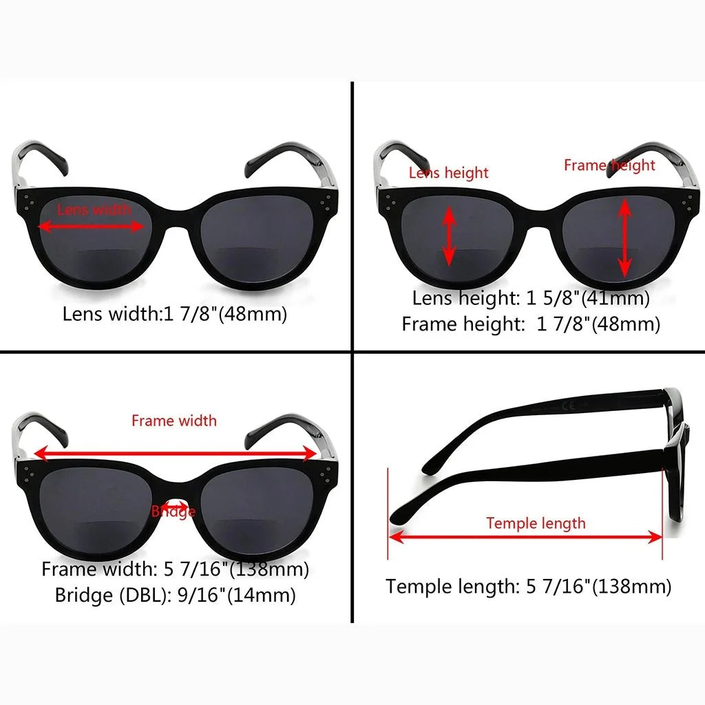4 Pack Thicker Frame Bifocal Reading Sunglasses SBR9110