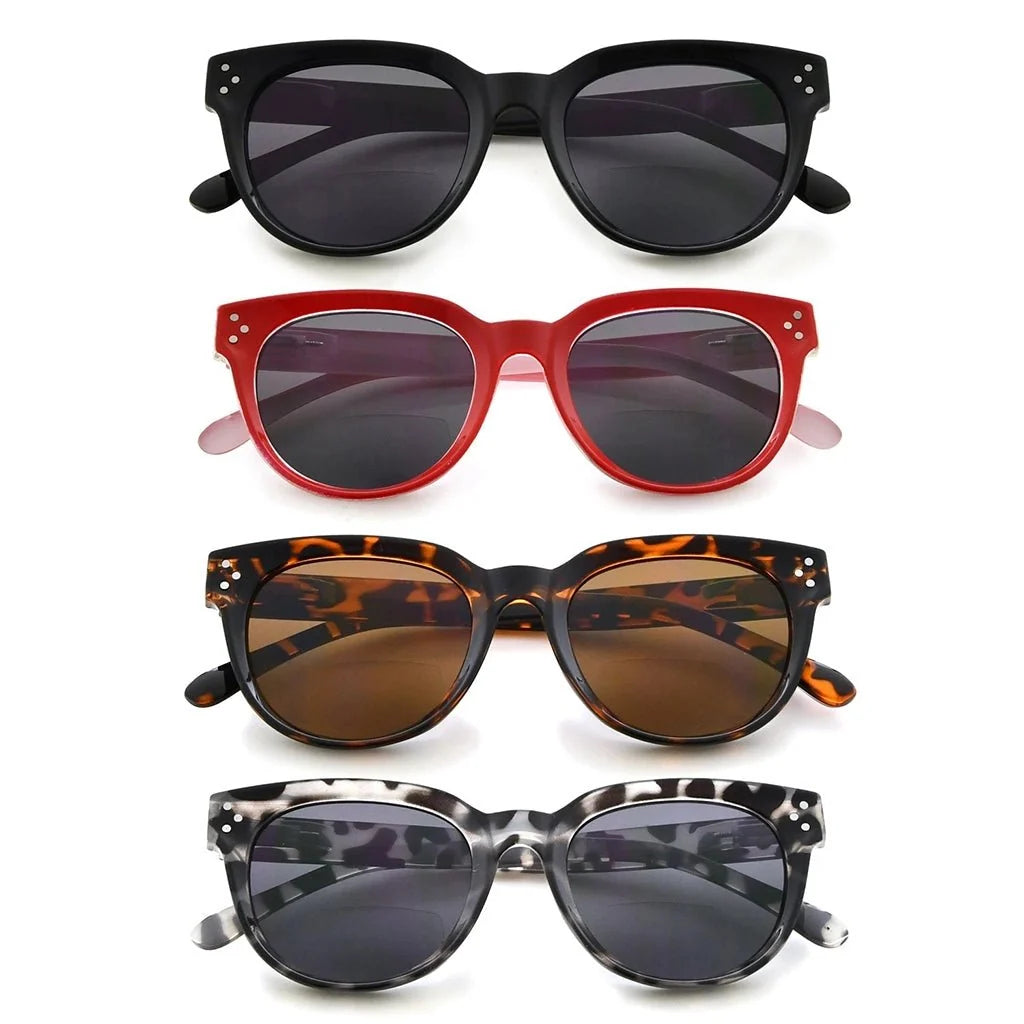 4 Pack Thicker Frame Bifocal Reading Sunglasses SBR9110