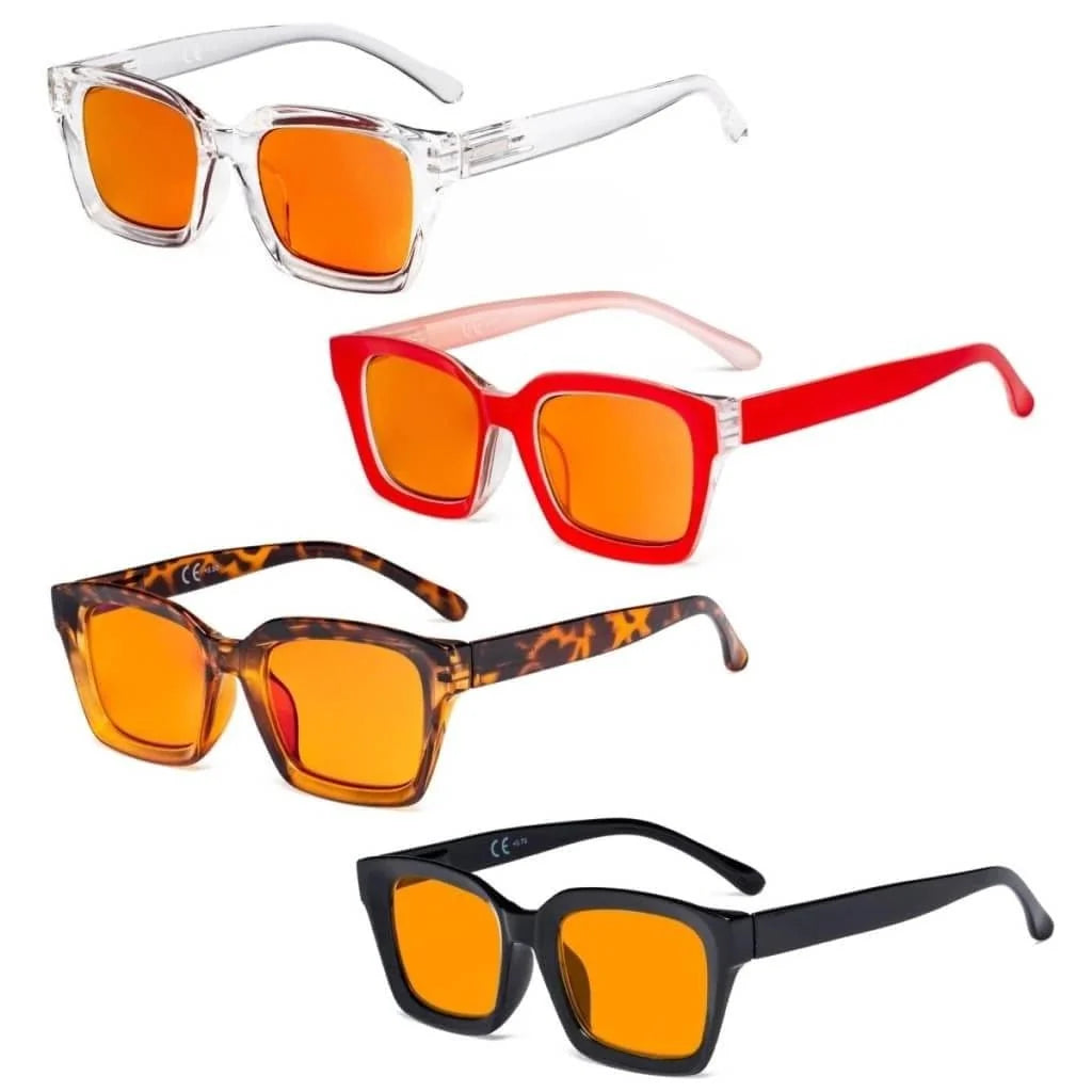 4 Pack Thicker Frame Blue Light Blocking Reading Glasses DS9106