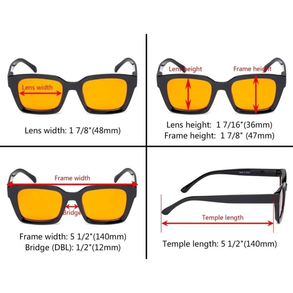 4 Pack Thicker Frame Blue Light Blocking Reading Glasses DS9106