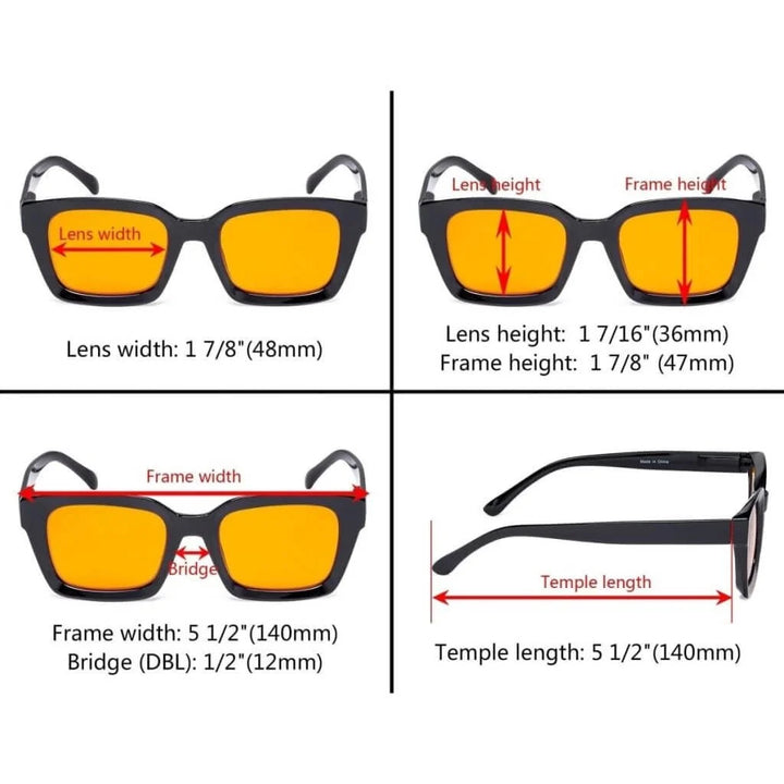 4 Pack Thicker Frame Blue Light Blocking Reading Glasses DS9106