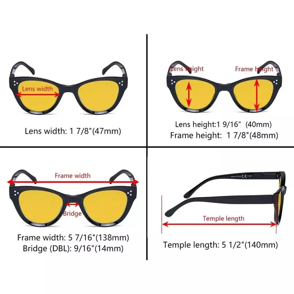 4 Pack Thicker Frame Blue Light Blocking Reading Glasses HP9108