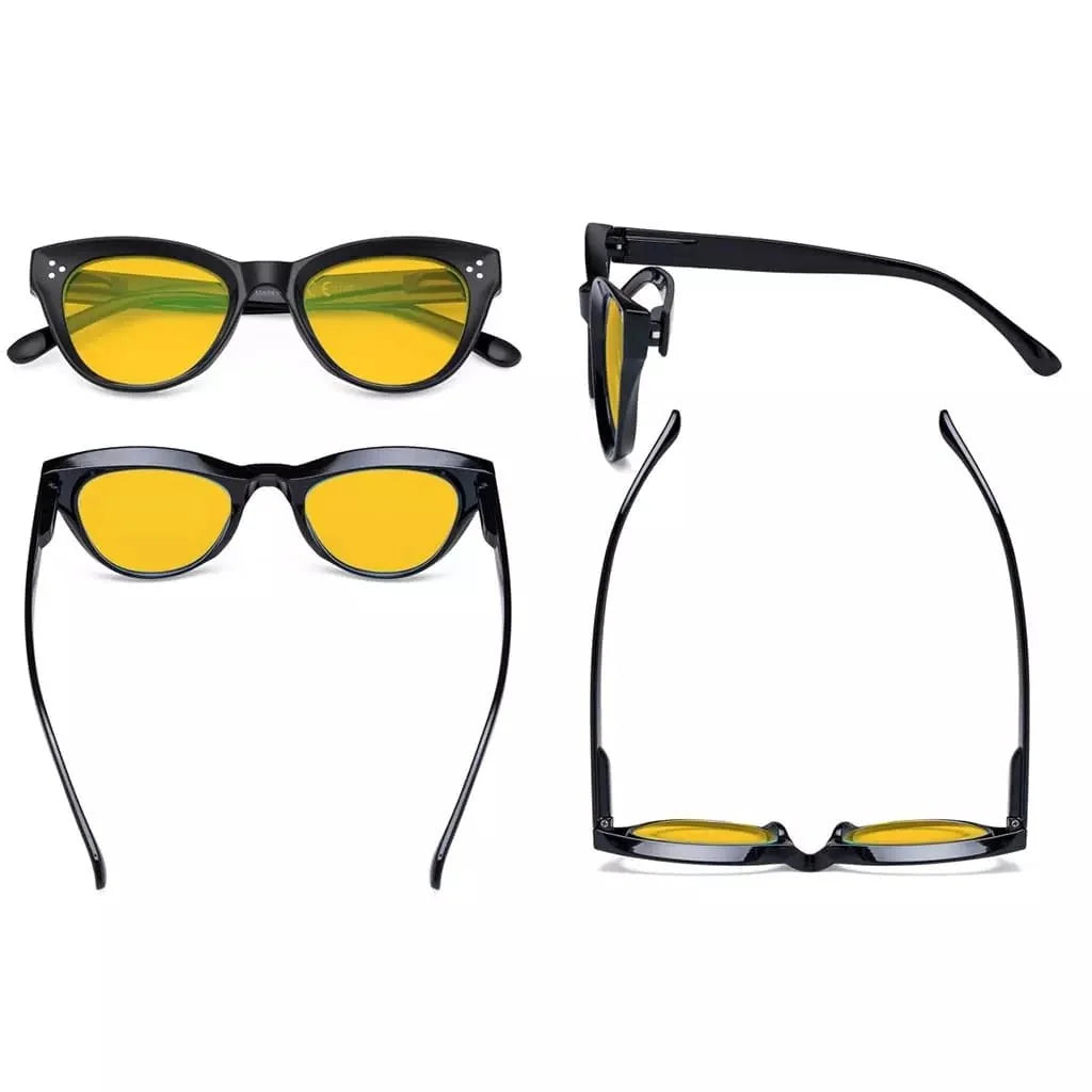 4 Pack Thicker Frame Blue Light Blocking Reading Glasses HP9108